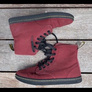 Red  Sheridan canvas doc martens